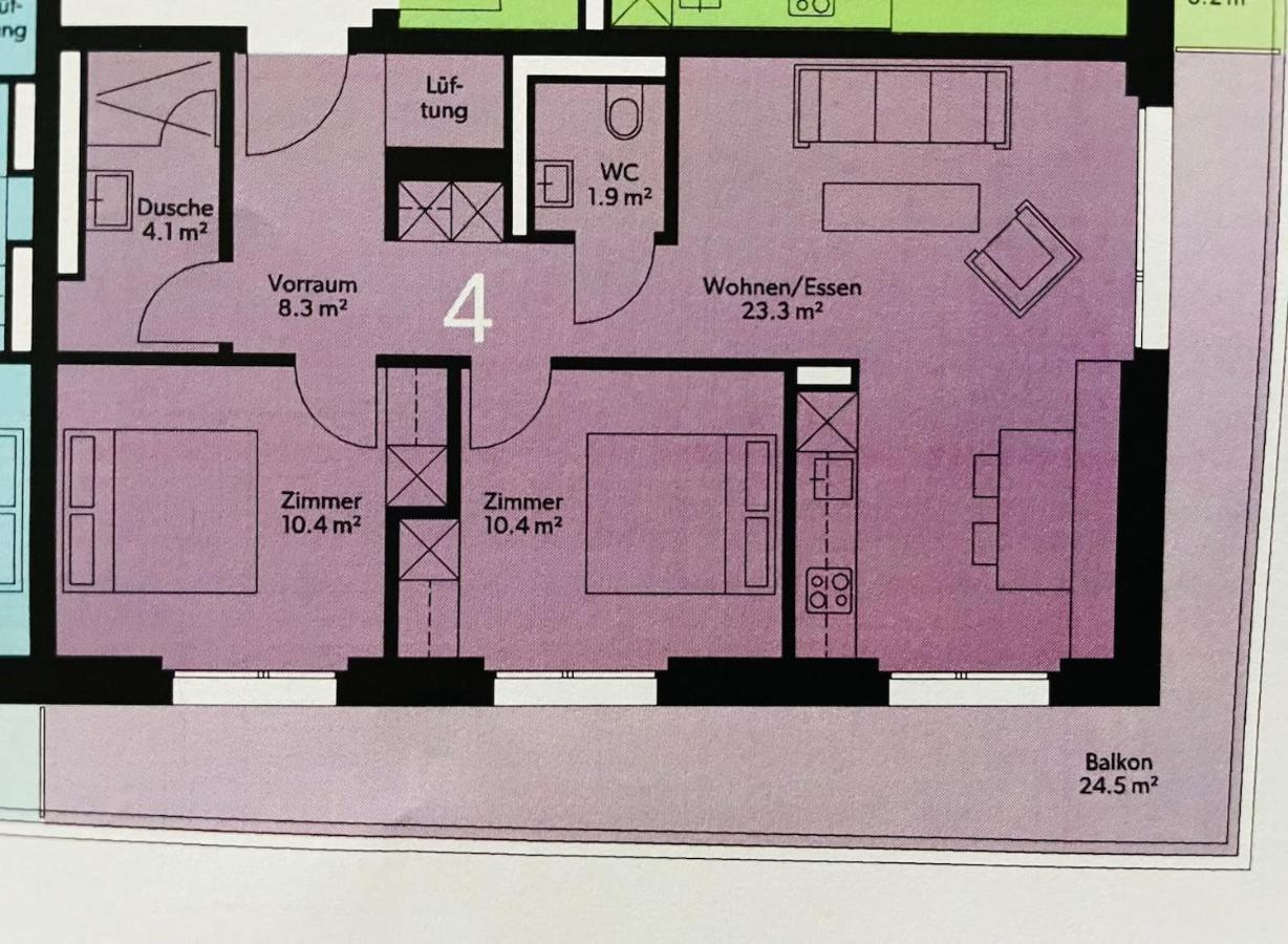 Ferienwohnung 3,5 Zimmer Direkt An Ski- Und Bikepiste 弗利姆斯 外观 照片